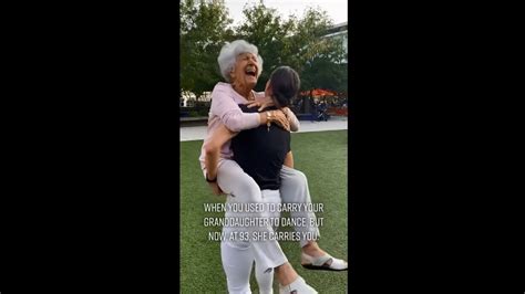 woman dances with 93 year old grandma while carrying her viral video