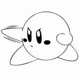 Kirby Coloring Pages Sword Fighting Needle sketch template