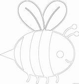 Bee Coloring Coloring4free Related Posts sketch template
