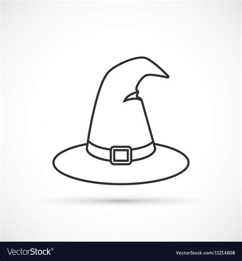 witch hat outline icon royalty  vector image