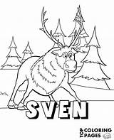 Sven Pages Coloring Template Frozen sketch template