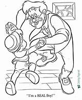 Coloring Pinocchio Shoemaker Elves sketch template
