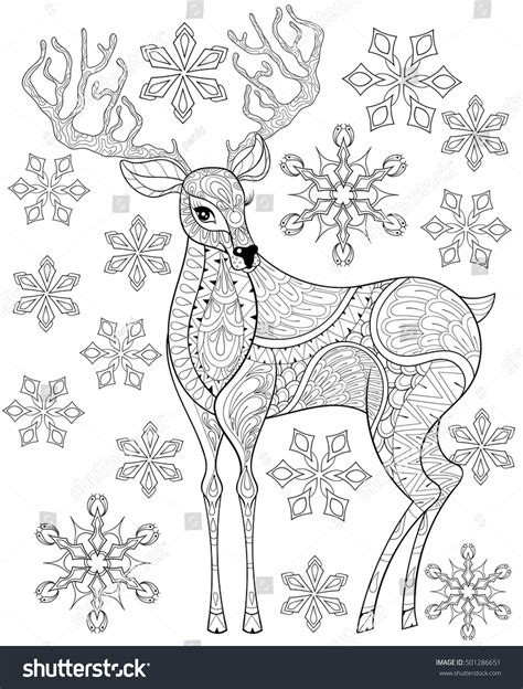 reindeer coloring pages  adults coloring pages