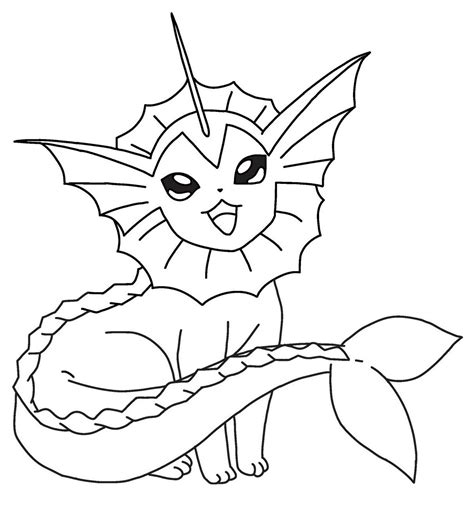 pokemon vaporeon coloring pages  pokemon coloring pages