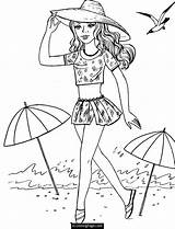Coloring Barbie Pages Printable Kids Popular Girls Adults sketch template