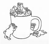 Pug Coloring Pages Cute Printable Kids sketch template