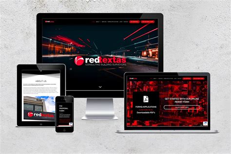 red textas building surveyors  website worthy creative design