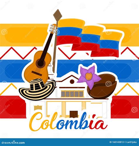 imagen representativa de colombia ilustracion del vector ilustracion de naturalizado fondo