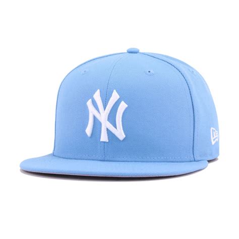 york yankees sky blue  era fifty fitted hat heaven