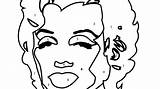 Warhol Monroe Marilyn Andy Coloring Pages Getcolorings Getdrawings Color Colorings sketch template