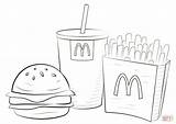 Mcdonalds Coloring Pages Food Mcdonald Printable Brand Supercoloring Logo Drawing Categories sketch template
