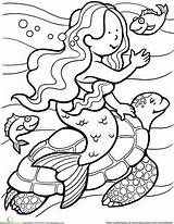 Kleurplaten Mermaids Ariel Jellyfish sketch template