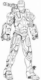 War Machine Coloring Pages Drawing Marvel Warmachine Print Avengers Color Para Colorear Drawings Iron Man Dibujo Draw Kids Dibujos Board sketch template