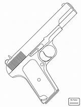 Pistol Coloring Pages Drawing Getdrawings sketch template