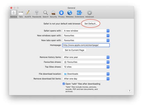 set  default browser  mac virsage support portal