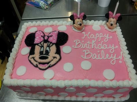 Minnie Mouse Minnie Mouse Birthday Cakes Birthday Sheet