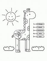 Coloring Giraffe Preschool Preschoolers Apocalomegaproductions Wuppsy sketch template