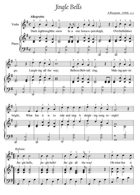jingle bells piano sheet  easy sheet