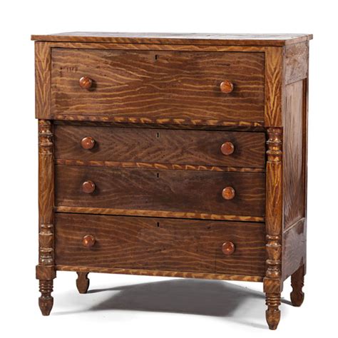 grain painted late classical chest  drawers cowans auction house