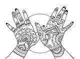 Mehndi Drawing Coloring Hands Adults Book Illustration Stock Vector Zentangle Tattoo Depositphotos sketch template