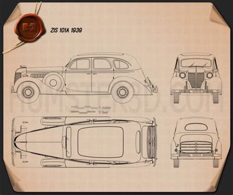 classic car blueprint  humd