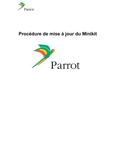 procacdure de mise  jour du minikit parrot