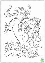 Dinokids Coloring Hercules Close sketch template