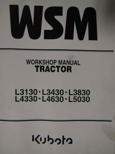 kubota       tractor workshop service repair manual