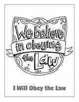 Coloring Law Obeying Pages Latterdayvillage Primary Lesson Lds sketch template