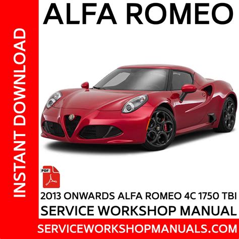 alfa romeo   tbi  onwards service workshop manual service workshop manuals