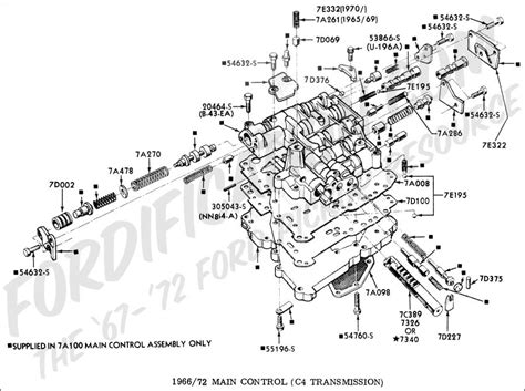 ford econolinecivc  autotrans  give   exploded view   valve body