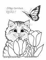 Coloring Calico Cat Kittens Curious Pages Activity Cats Printable Printables Students 13kb 206px sketch template