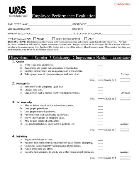 evaluation form fillable printable  amp forms handypdf