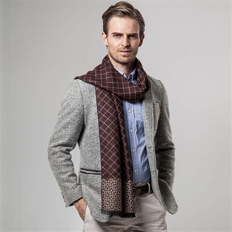 peacesky  brand winter mens plaid cashmere scarf men scarves