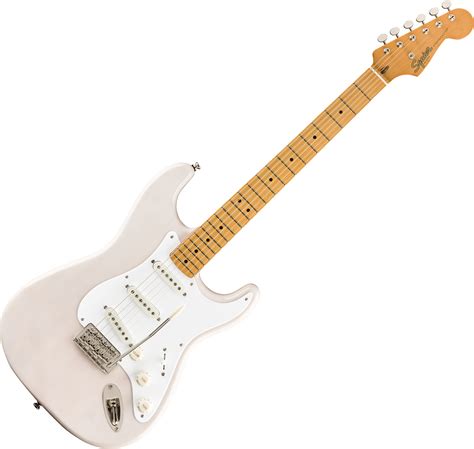 squier classic vibe  stratocaster white blonde solid body electric guitar white