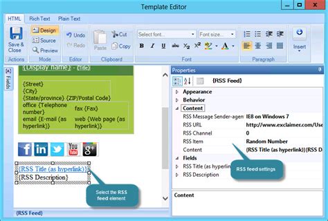 exclaimer signature manager office  edition rss feed