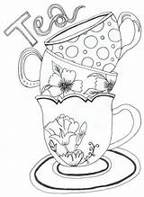 Coloring Pages Teapot Print Adults Kids sketch template