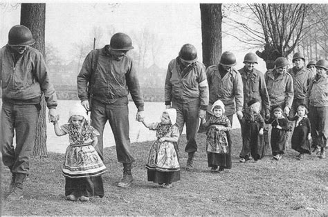 Dutch Girls Escorting American Soldiers To A Dance C 1944 45 Scrolller