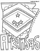 Arkansas Coloring Pages States School Sheets United Doodle Learning Letter Mediafire Alley sketch template