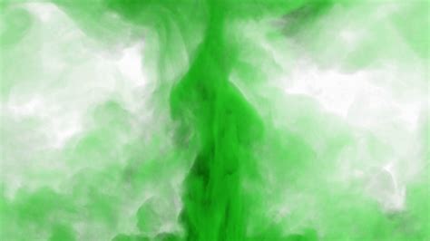 Green Spreading Colored Smoke 3d Animation Abstract Inky Swirling