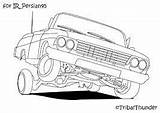 Lowrider Hydraulics Impala Lowriders Chicano sketch template
