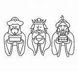 Wise Men Three Coloring Christmas Tres Pages Magos Reyes Los Coloringcrew Bible Gifts Parties Kids Nativity sketch template