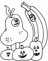 Halloween Coloring Pages Adult Costumes Fruit Popular Number Printable Banana sketch template
