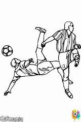 Colorear Soccer Jugadores Fútbol Siluetas Jugada sketch template
