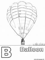 Coloring Balloon Alphabet Pages Printable sketch template
