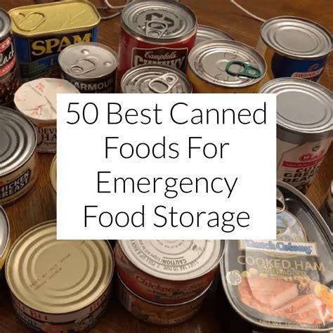 canned foods  emergency food storage