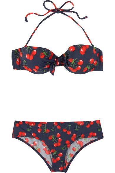 Dandg Cherry Print Bikini Net A Porter