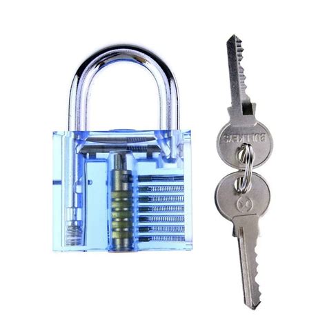 blue crystal professional visible cutaway  padlocks lock