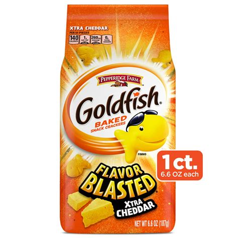 goldfish flavor blasted xtra cheddar crackers snack crackers  oz