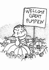 Pumpkin Coloring Patch Charlie Brown Pages Great Printable Invisible Welcoming Spirit Holiday sketch template